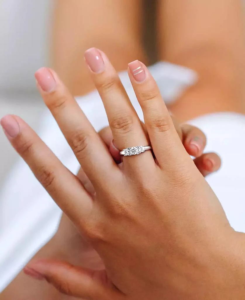 Macy's Diamond Three Stone Engagement Ring (1/2 ct. t.w.) in 14k White Gold 6