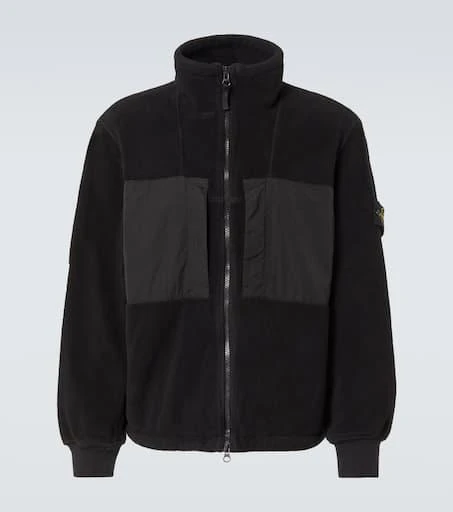 Stone Island Compass cotton-blend fleece jacket 1