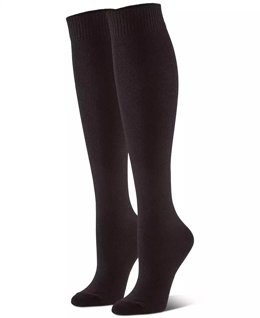 Hue Women's Flat Knit Knee High Socks 3 Pair Pack 1