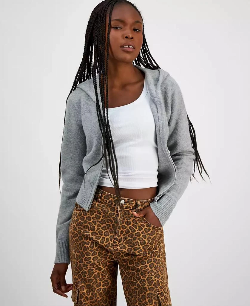 Ultra Flirt Juniors' Full-Zip Hoodie Sweater 1