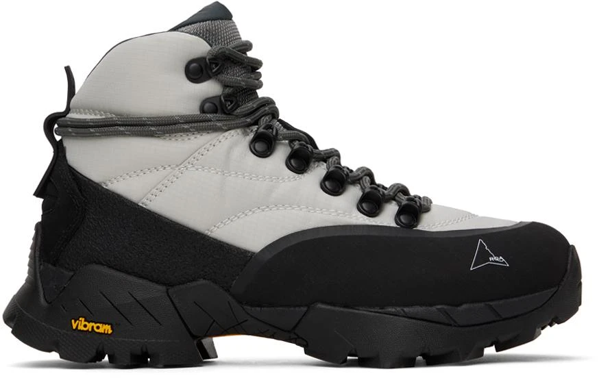 ROA Gray & Black Andreas Strap Boots 1