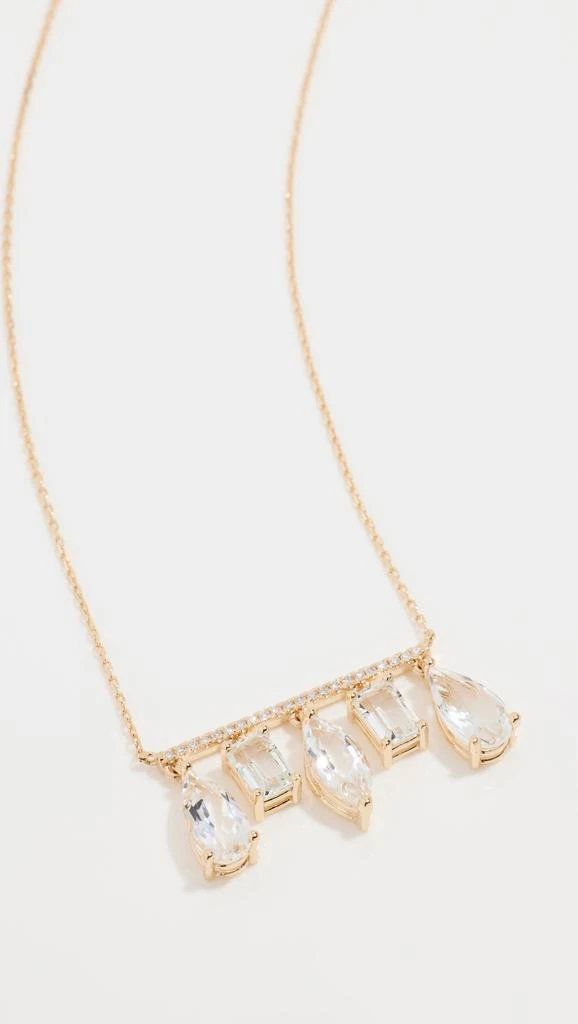 Suzanne Kalan 14k Gold Mixed White Topaz Pendant Necklace 1