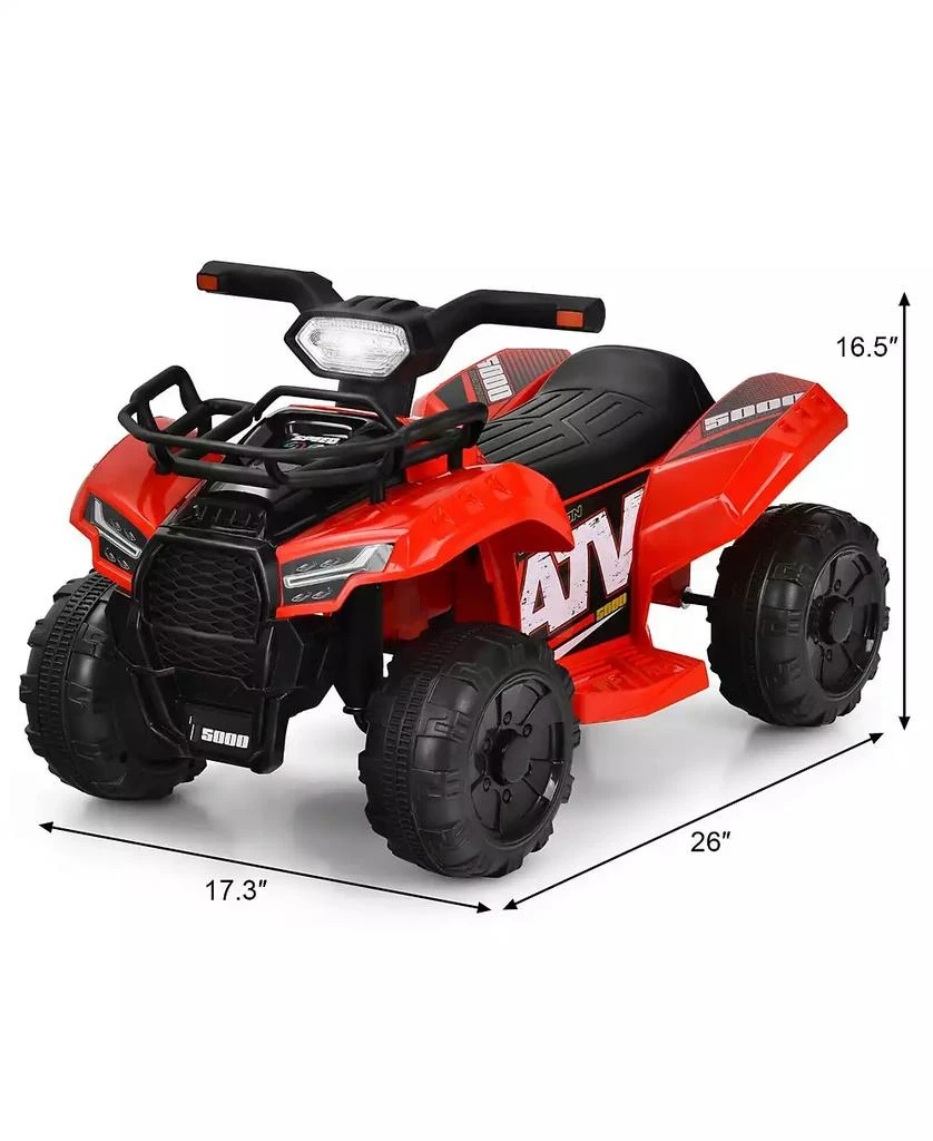 HONGGE 6V Kids Electric ATV Quad Bike with LED Lights and MP3 Player 4