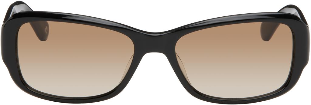 小物 PORT TANGER Leila Black SSENSE Exclusive Black Leila Sunglasses by Port Tanger on Sale