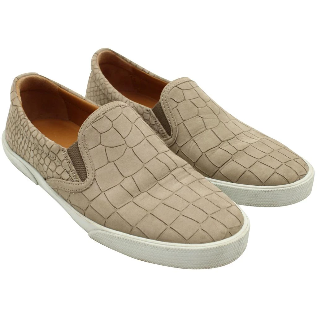 Jimmy Choo Croc-embossed Slip-on Sneakers in Nude Leather 3