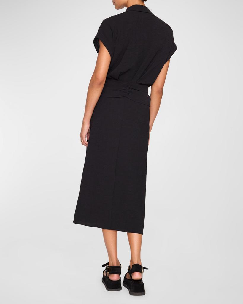 Brochu Walker Setia Dolman-Sleeve Tie-Waist Midi Shirtdress