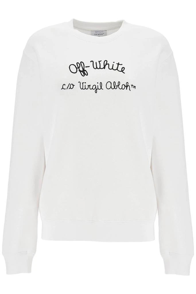 Off-White Crewneck Sweatshirt With 1