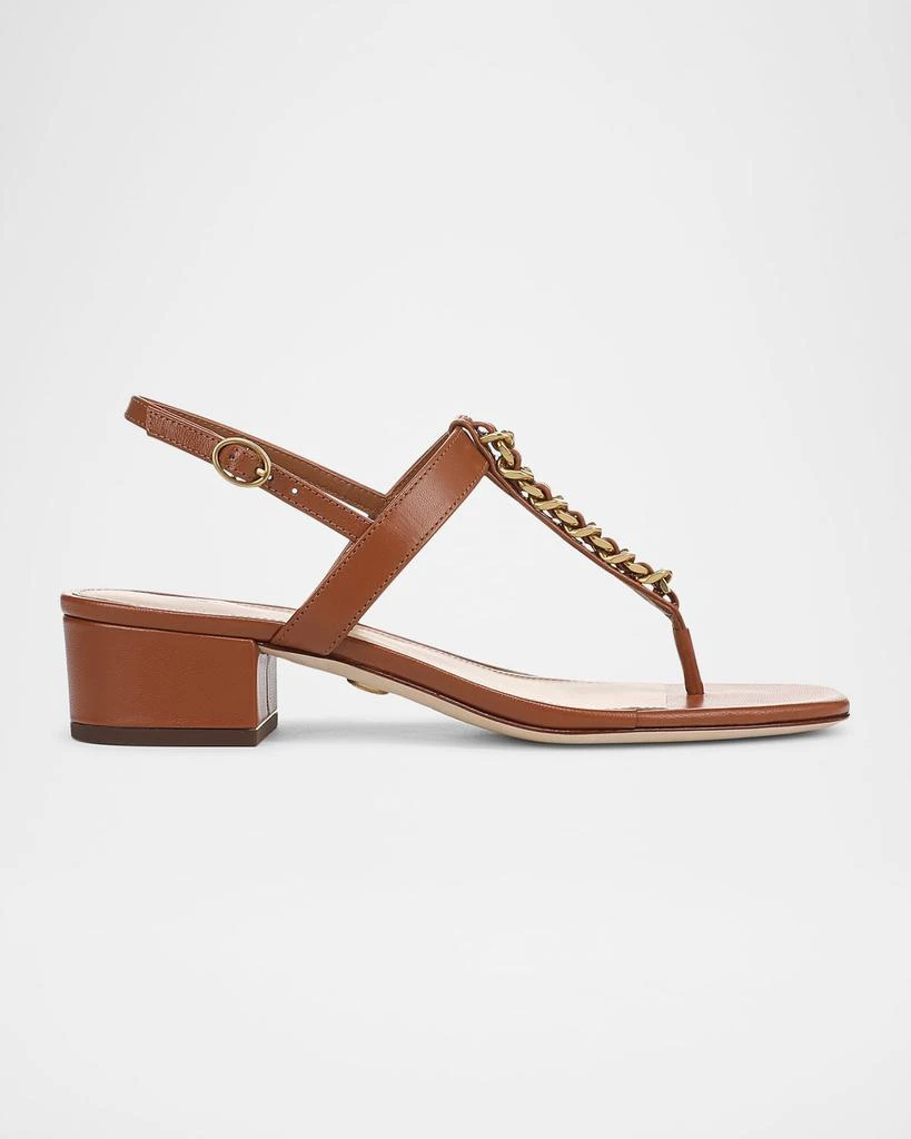 VERONICA BEARD Andie Leather Chain Slingback Sandals 1