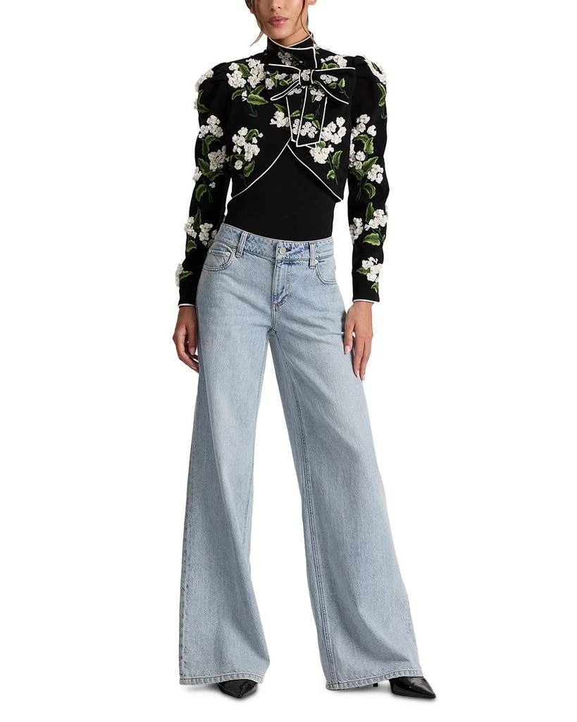 Alice + Olivia Addison Embroidered Cropped Jacket 2