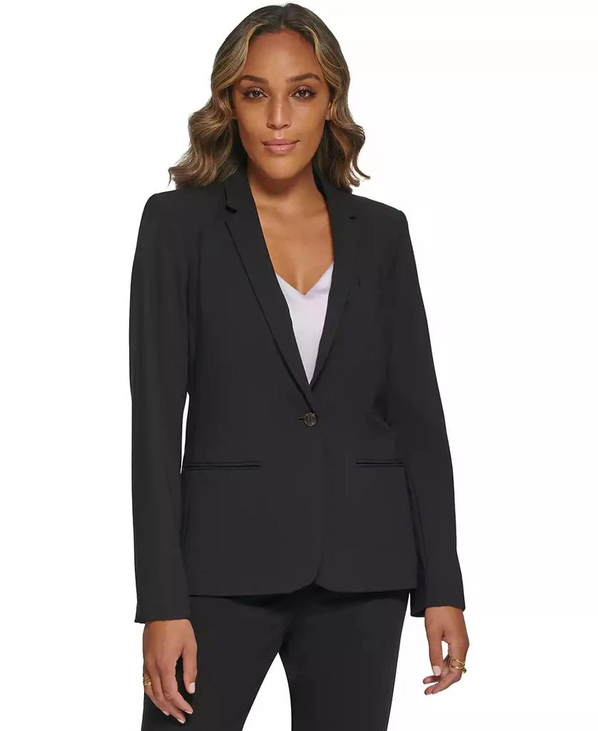 Calvin Klein One-Button Blazer, Regular and Petite Sizes 1