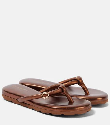 Gianvito Rossi Fiji leather thong sandals 1