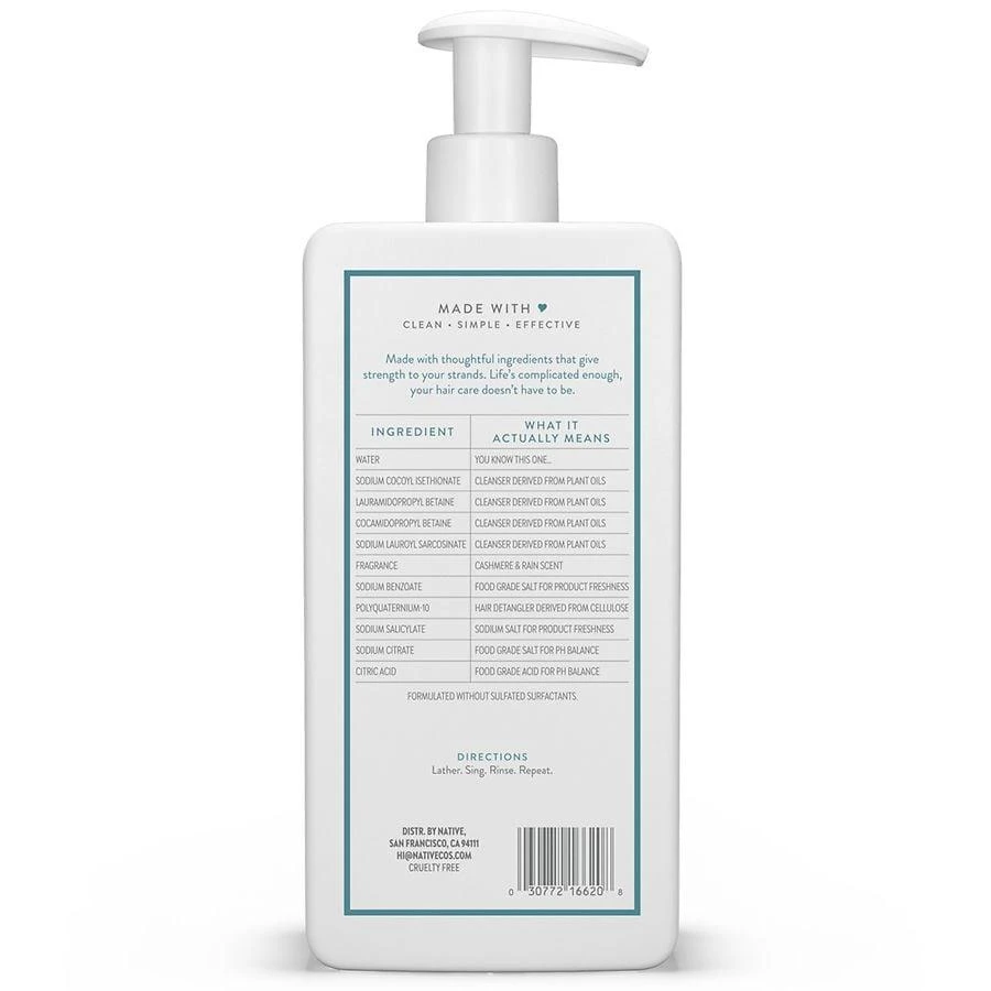 Native Silicone-Free 2 in 1 Shampoo & Conditioner Cashmere & Rain 3
