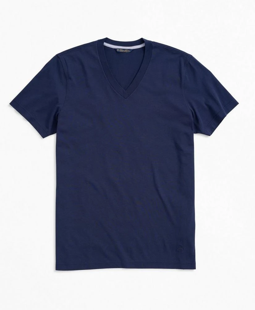 Brooks Brothers Washed Supima® Cotton V-Neck T-Shirt 1