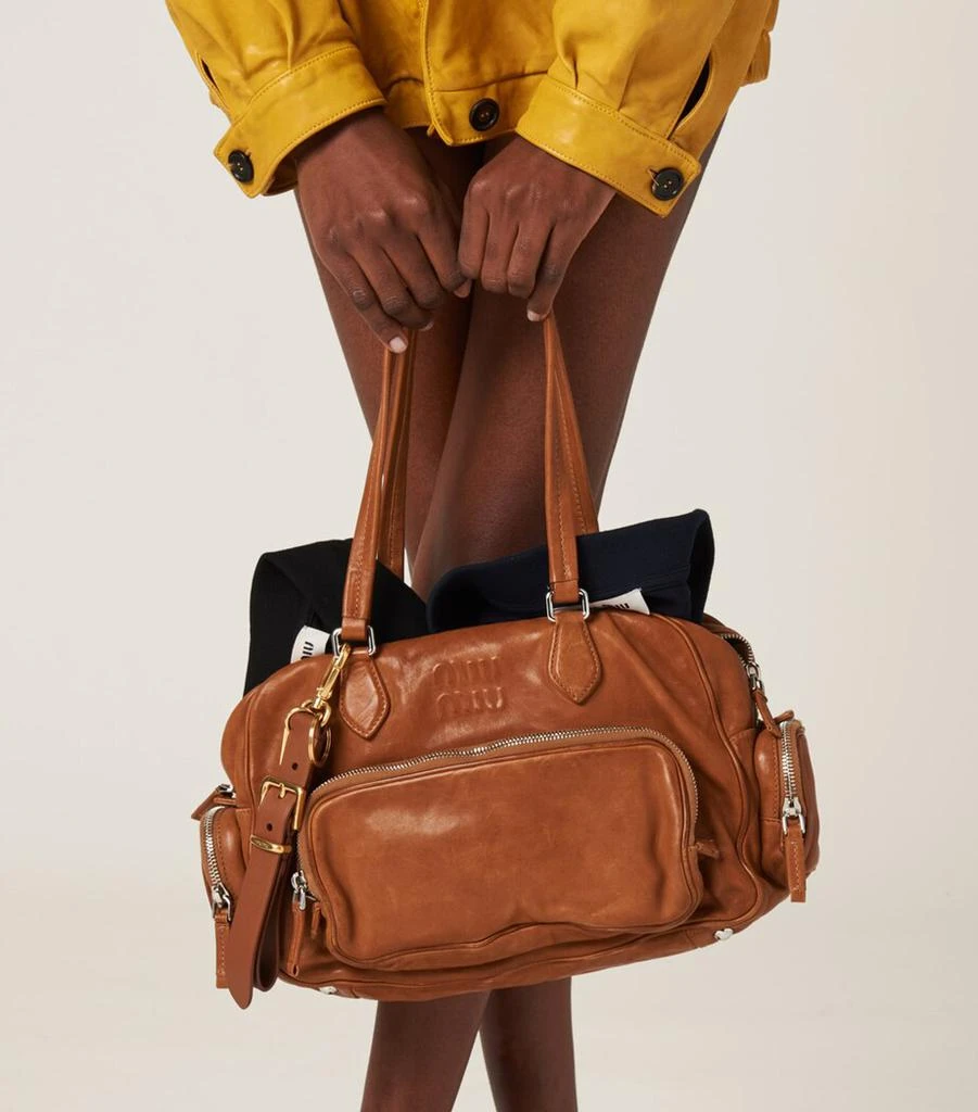 Miu Miu Nappa Leather Top-Handle Bag 4