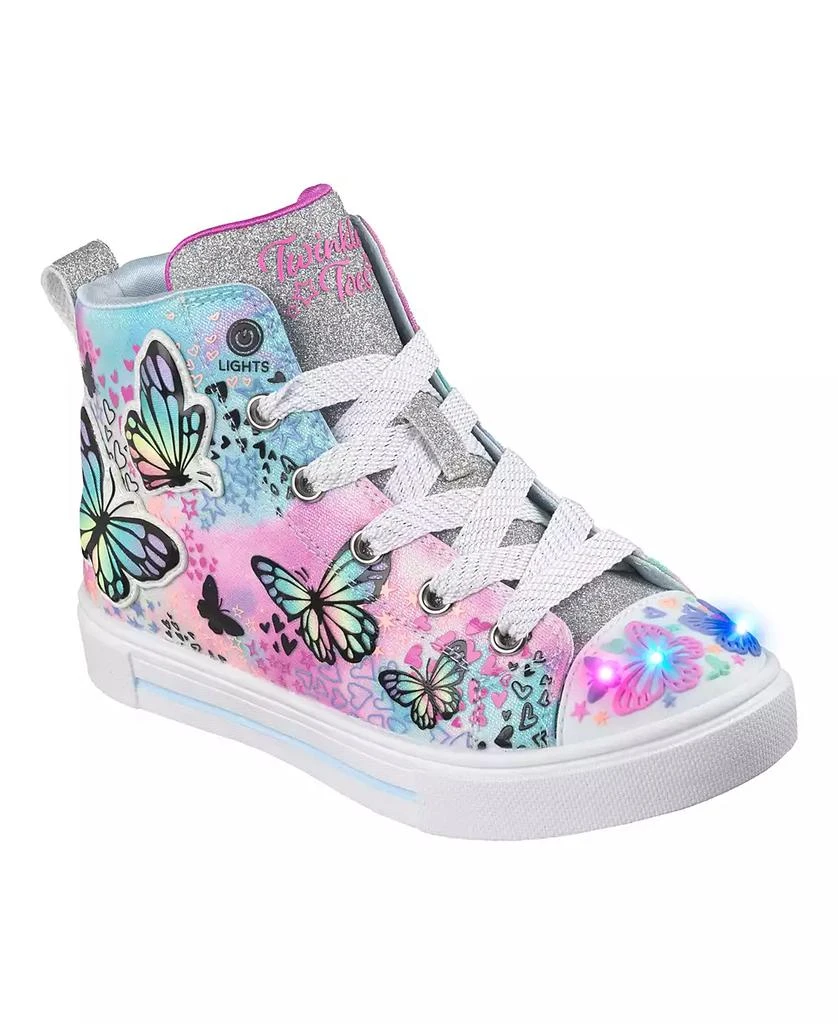 SKECHERS Little Girls Twinkle Toes: Twinkle Sparks - Butterfly High Top Light-Up Casual Sneakers from Finish Line