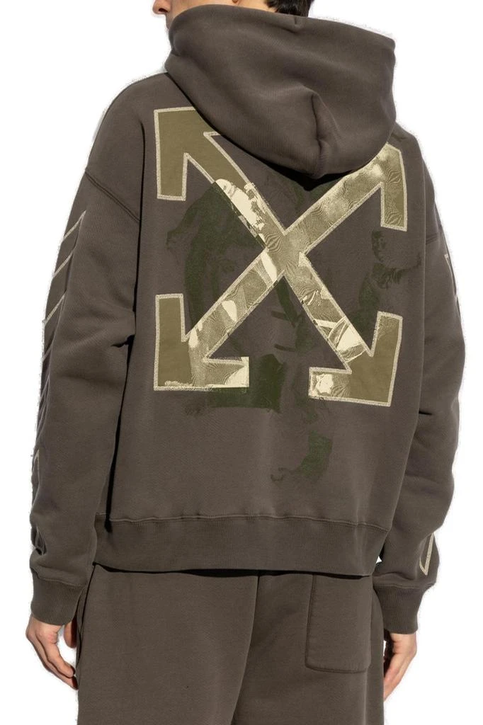 Off-White Off-White Logo Printed Drawstring Hoodie 3