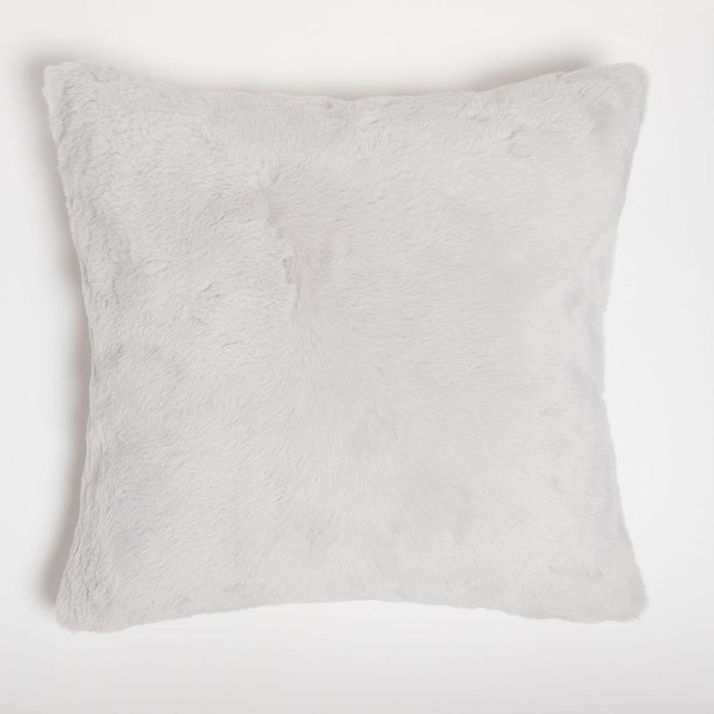 in homeware ïn home Recycled Polyester Faux Fur Cushion - Grey