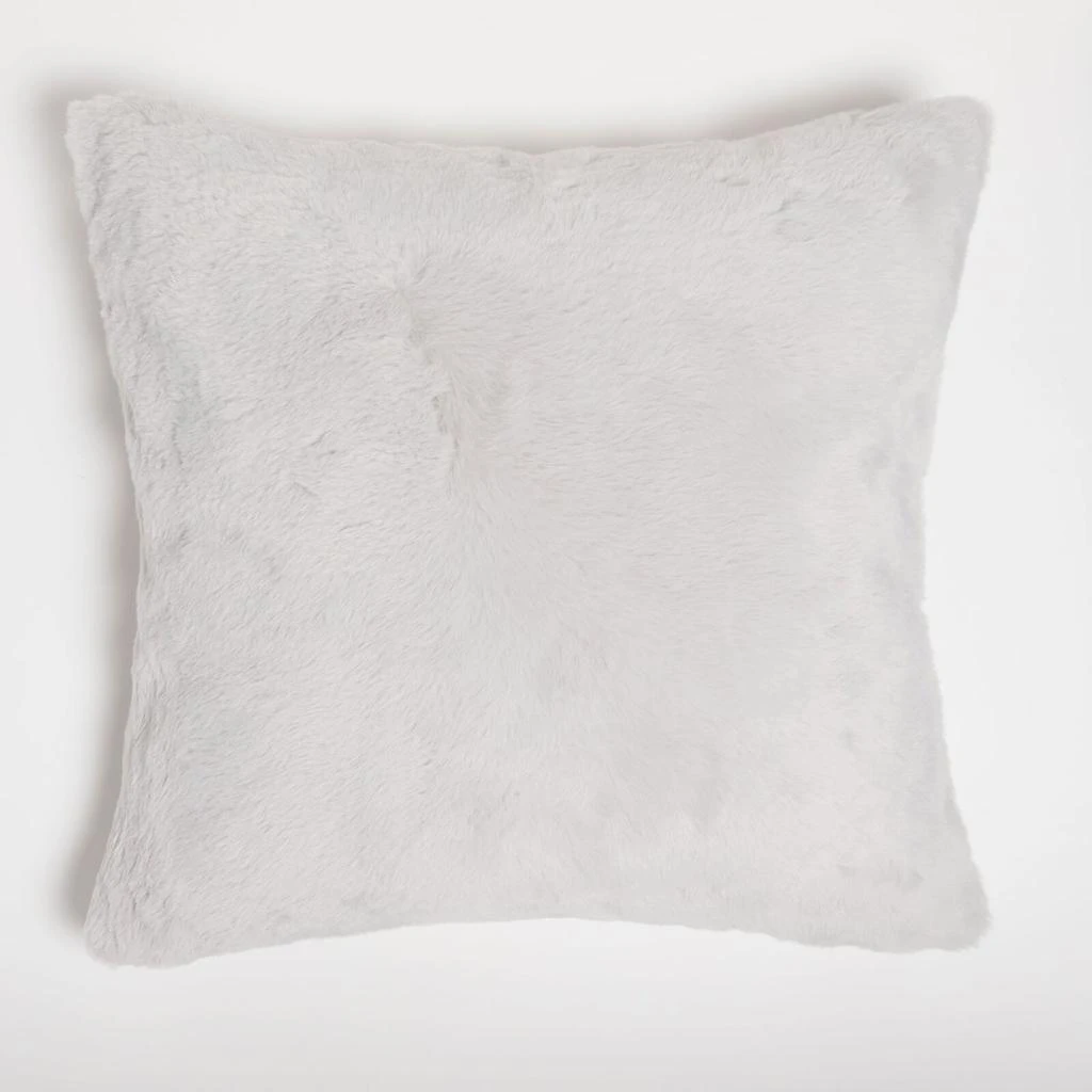 in homeware ïn home Recycled Polyester Faux Fur Cushion - Grey 1