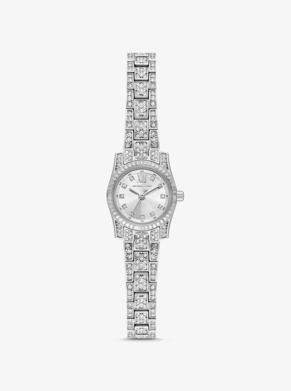 Michael Kors Mini Lexington Pavé Silver-Tone Watch