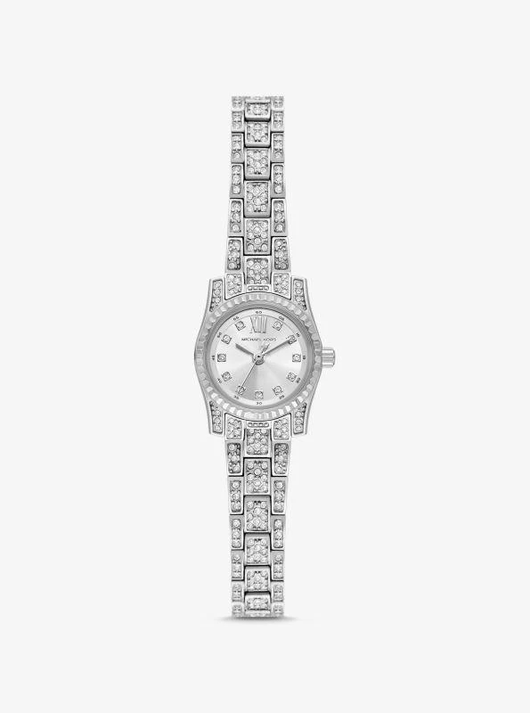 Michael Kors Mini Lexington Pavé Silver-Tone Watch 1