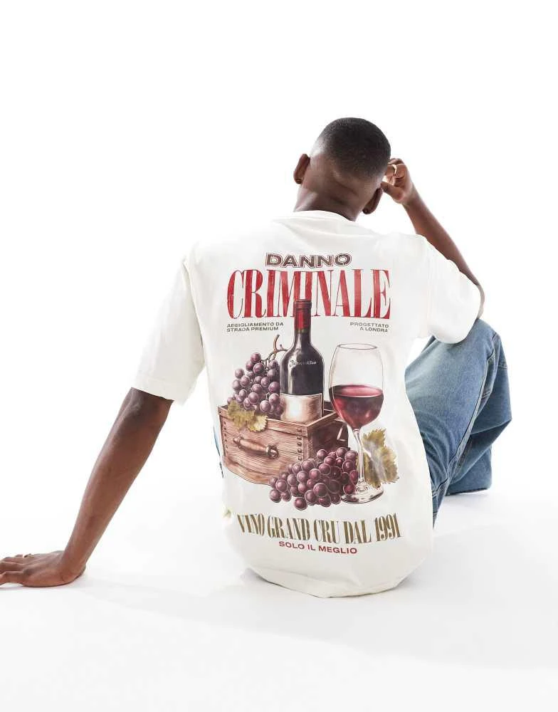 Criminal Damage Criminal Damage Vino t-shirt off white in off white 1