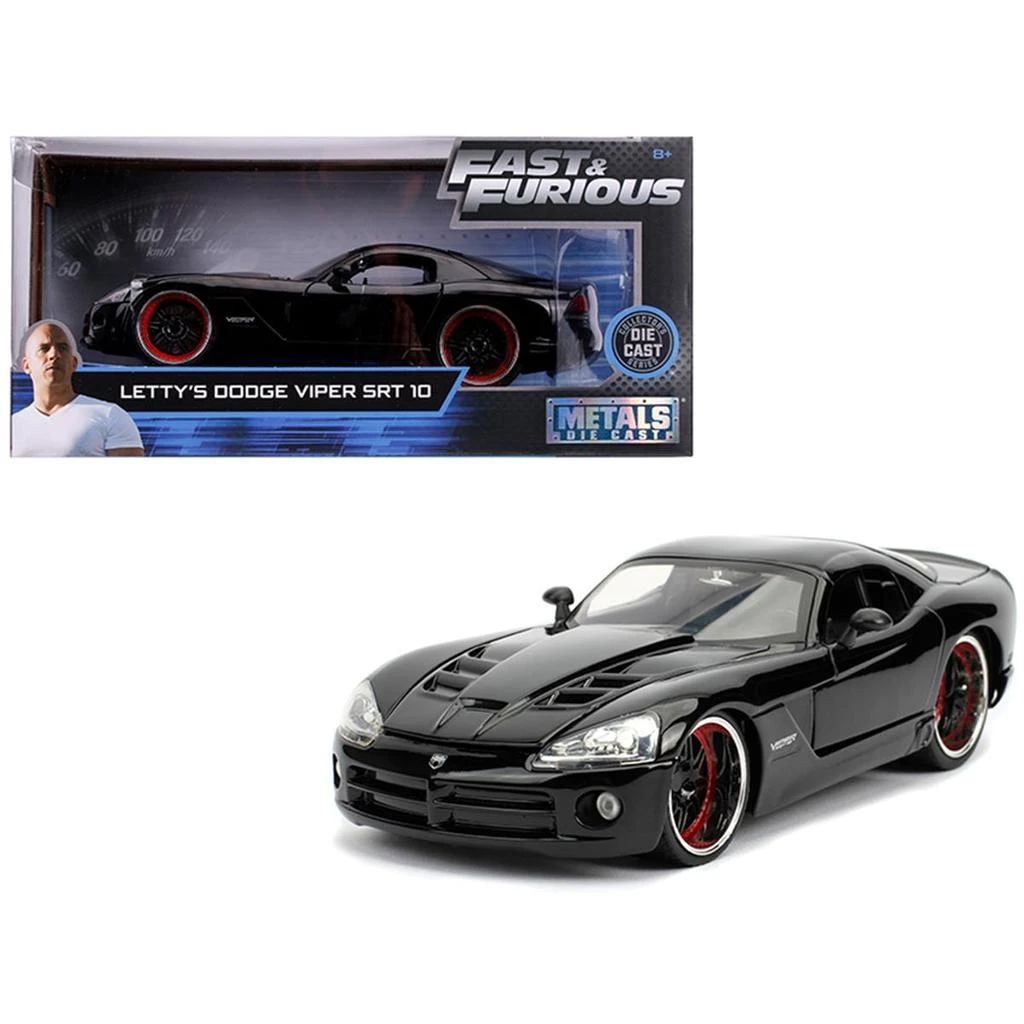 Jada Toys Jada  Lettys Dodge Viper SRT 10 Fast & Furious Movie 1 by 24 Diecast Model Car Black 1