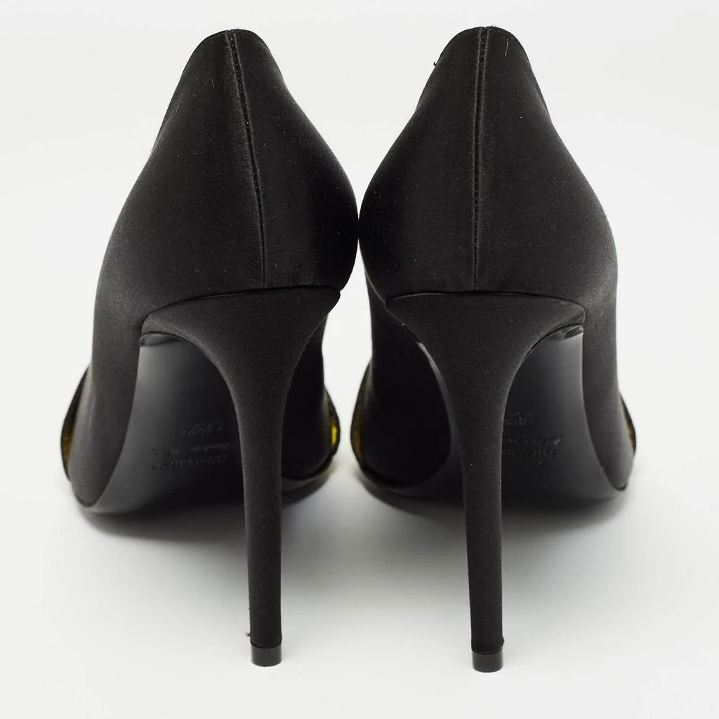 Off-White Off-White Black/Yellow Satin and Logo Canvas Pumps Size 39 6