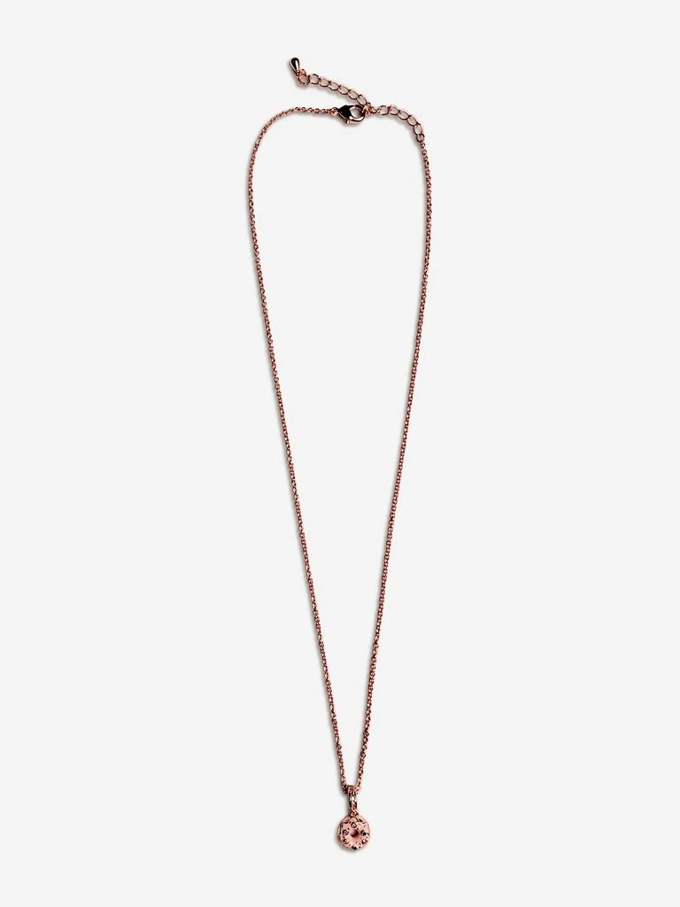 Secret Spoils Secret Spoils Girls Pink Doughnut Flower Necklace in Gold (40cm)