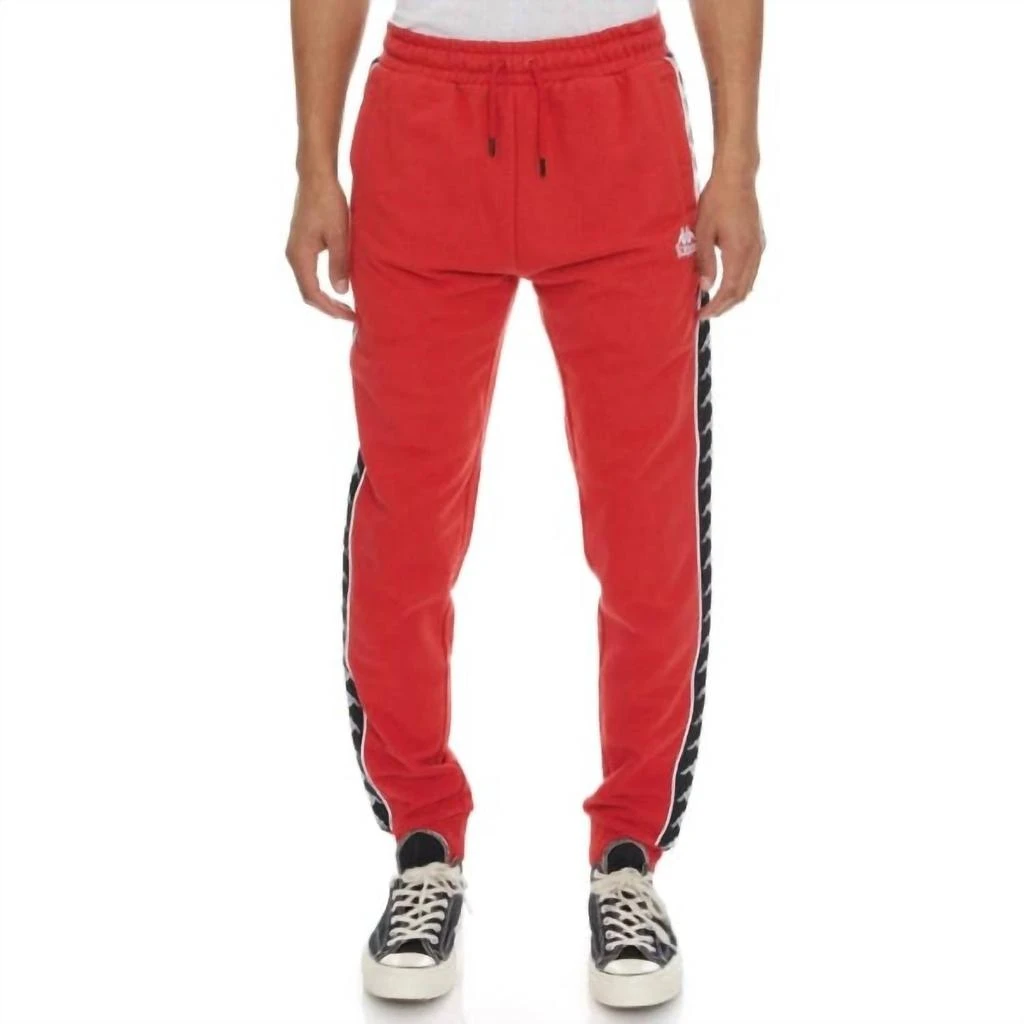 Kappa Men's 222 Banda Alanz 2 Sweatpants In Red/black 1