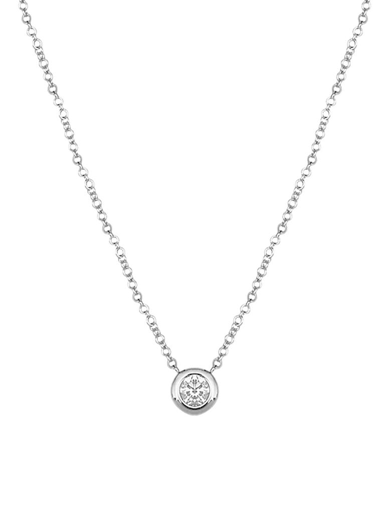 DJULA Magic Touch 18K White Gold & Diamond Round Pendant Necklace