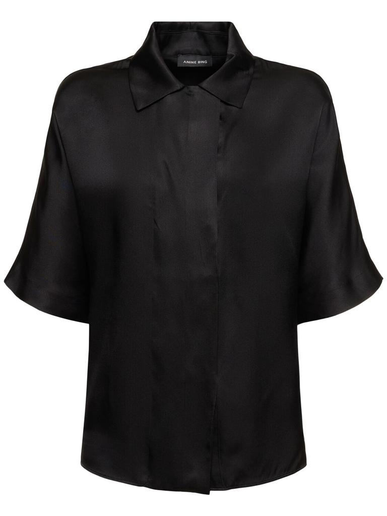 ANINE BING Julia Silk Blend Shirt