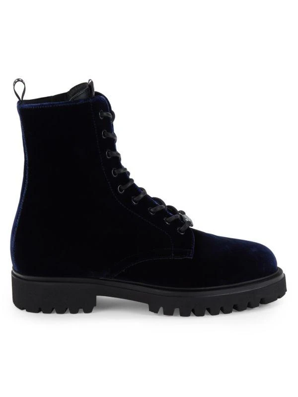 John Galliano Velvet Combat Boots 1