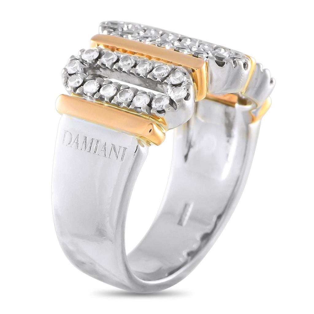 Damiani 18K White and Yellow Gold 0.44ct Diamond Ring DO07-013125