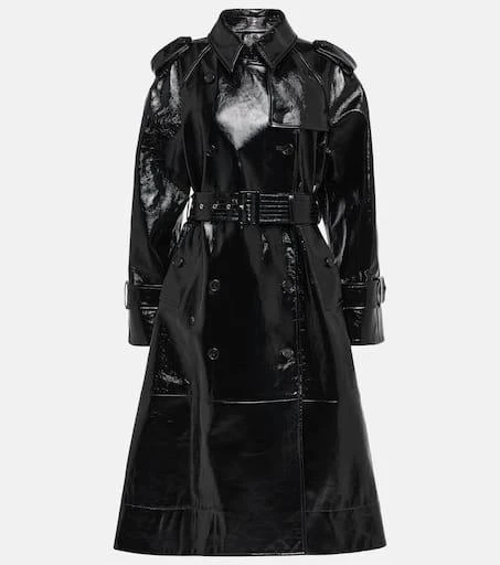 Khaite Selly patent leather trench coat Women s Coats Free Shipping