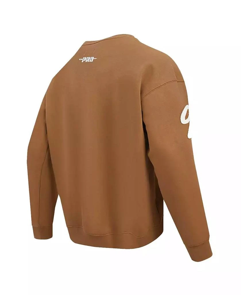 Pro Standard Men's Joe Burrow Brown Cincinnati Bengals Pullover Crewneck Sweatshirt 5