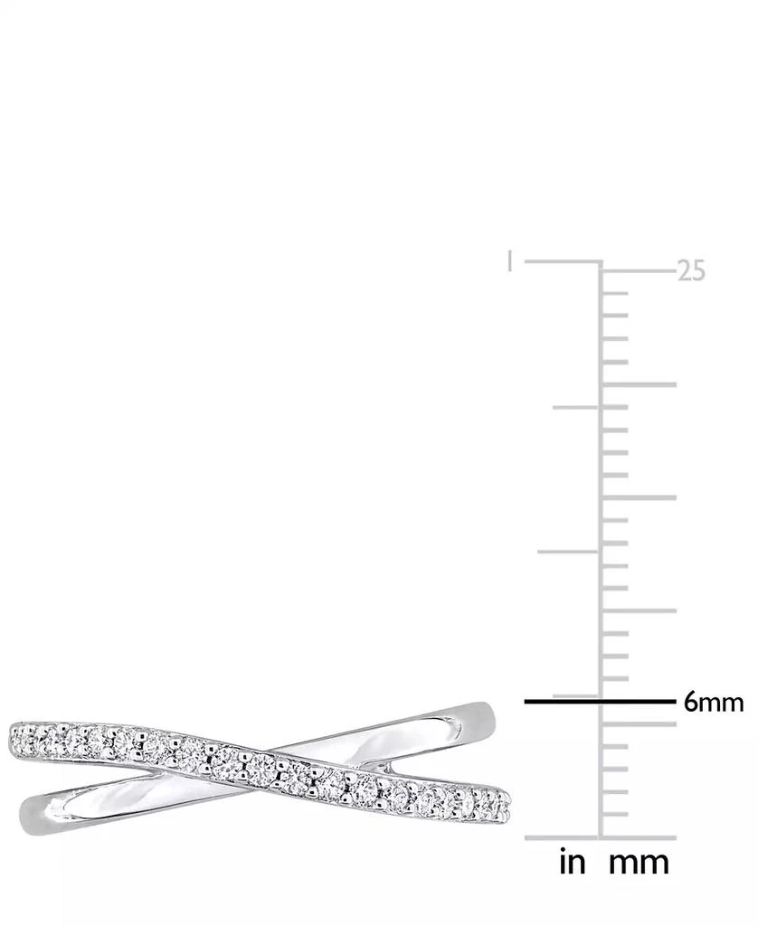 Macy
s Moissanite Crossover Statement Ring (1/4 ct. t.w.) in Sterling Silver 4