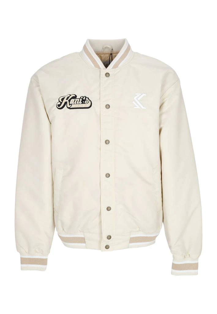 Karl Kani Og Diner Bowling Jacket Men's Bomber Jacket Off White 1