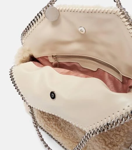Stella McCartney Falabella Large faux shearling tote bag 3