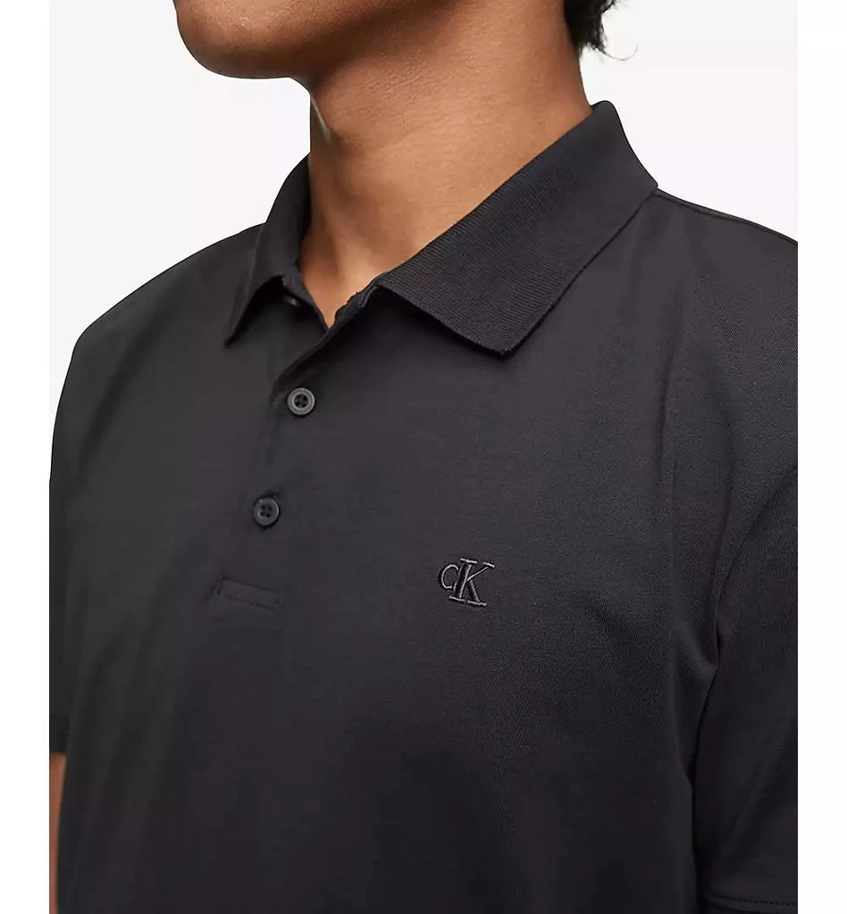 Calvin Klein Men's Regular-Fit Smooth Cotton Monogram Logo Polo Shirt 3