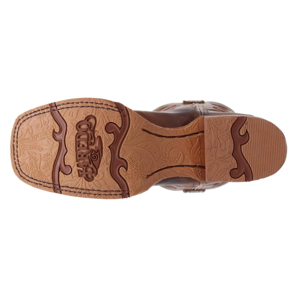 Laredo Dream Weaver Embroidered Square Toe Pull On Cowboy Boots 5
