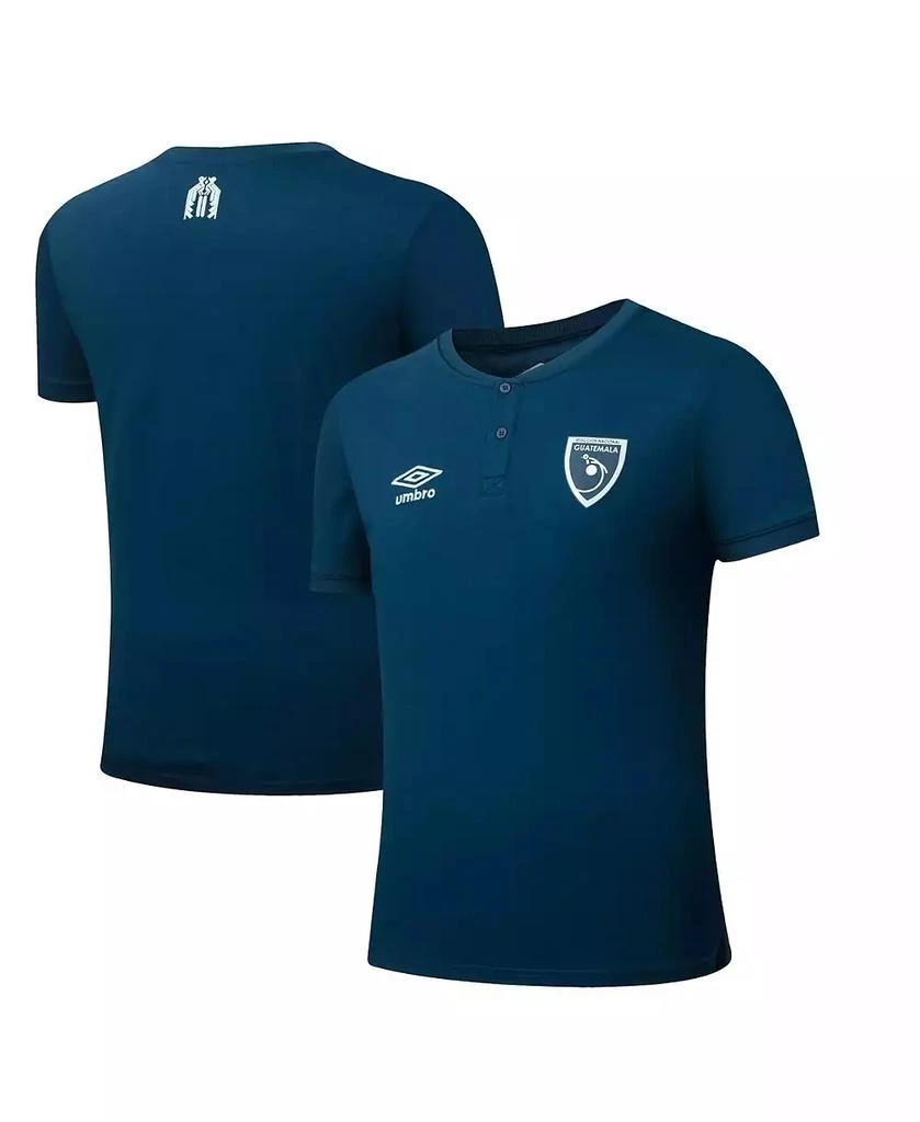Umbro Men's Navy Guatemala National Team 2025 Crew Neck Polo Shirt 1