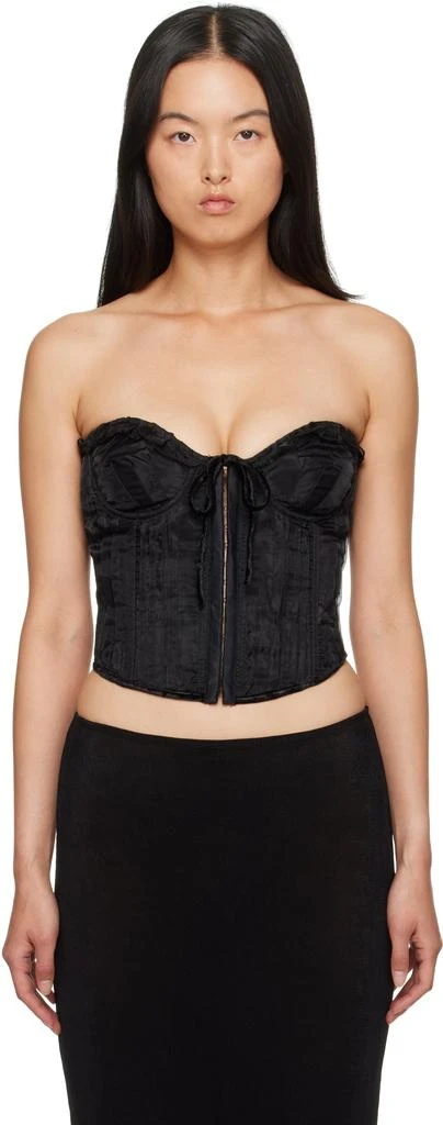 GUIZIO Black Pintuck Corset 1