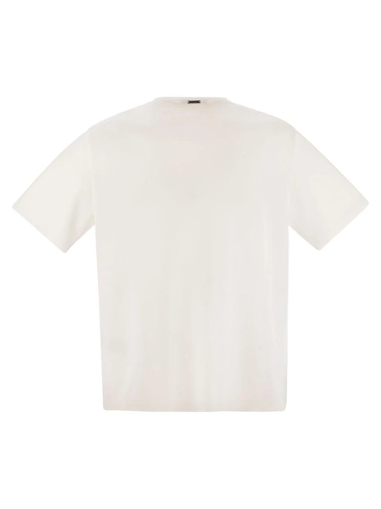 Herno Double-Layered Cotton Pique T-Shirt With Ribbed Detailing 2
