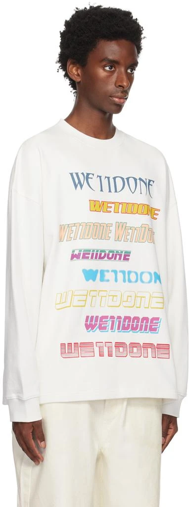 We11done White Graphic Sweatshirt 2