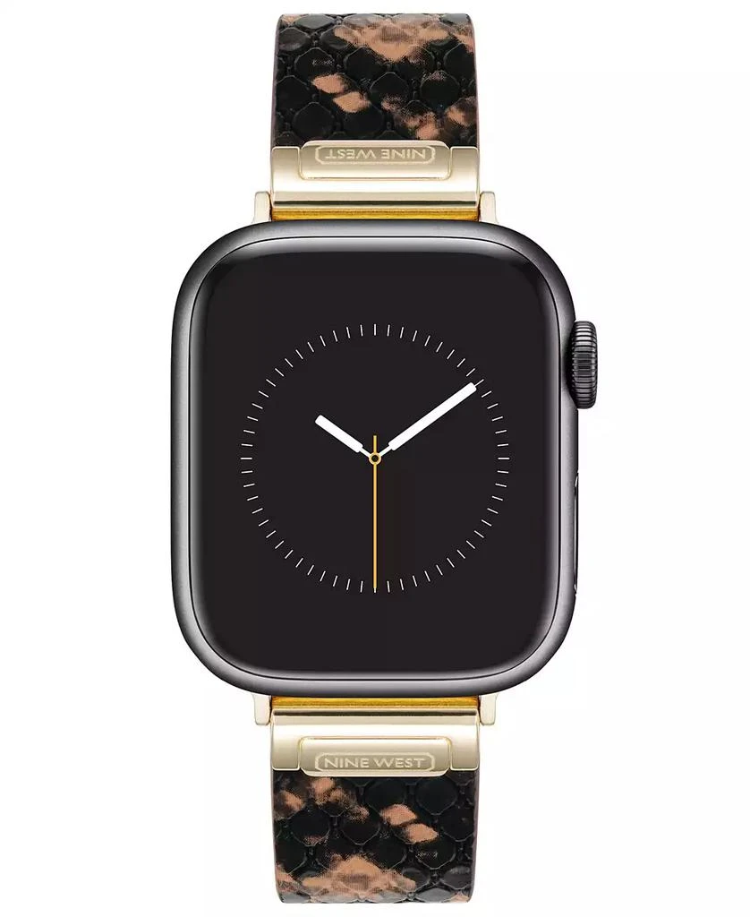 Nine West Women's Brown Snake Skin Pattern Leather Band Designed for 38/40/41mm Apple Watch 1