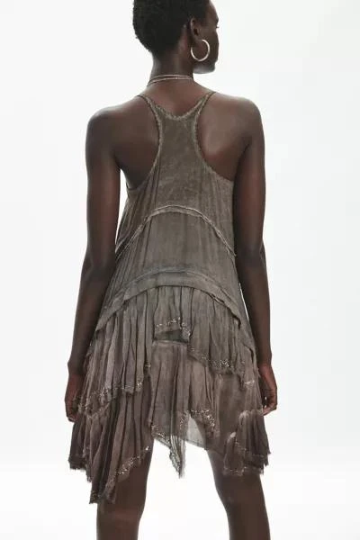 Ecote Ecote Tabitha Shapeless Tiered Asymmetric Mini Dress 3