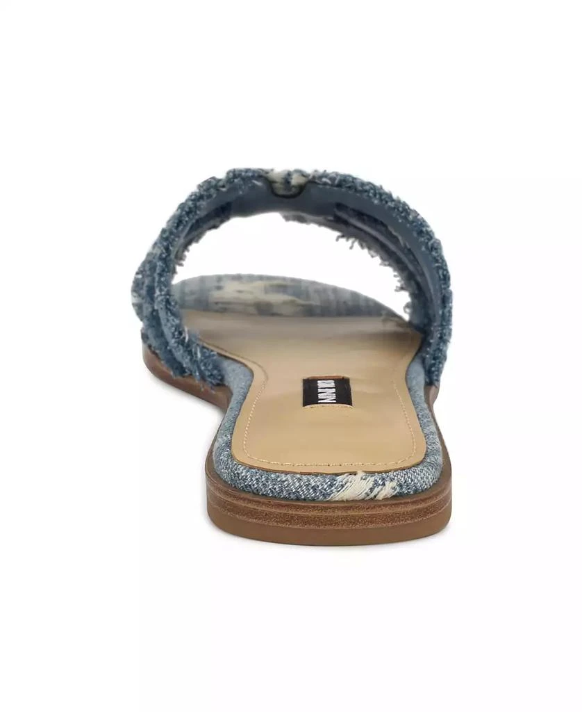 Nine West Women's Germanny Frayed Flat Slide Sandals 3