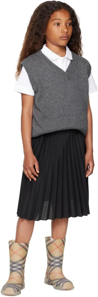 Burberry Kids Beige Check Rubber Marsh High Boots 5