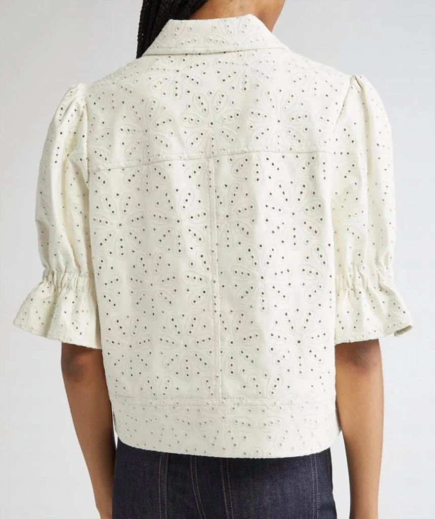 Cinq a Sept Cinq A Sept - Holly Embroidered Faux Leather Jacket 3