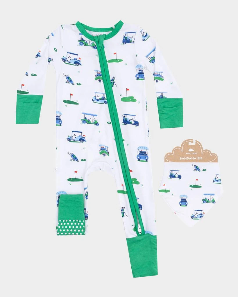 Angel Dear Boy's Vintage Golf Carts Printed Footie, Size Newborn-24M 1